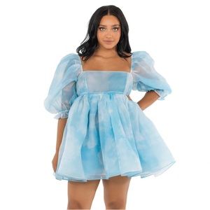 Selkie inspired cloud puffy mini dress size L (runs small)